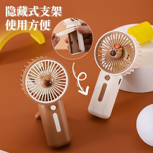 新款水豚卡皮手持小風(fēng)扇便攜式夏季戶外隨身學(xué)生usb充電迷你風(fēng)扇